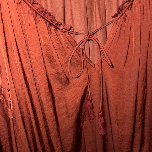 FREE PEOPLE All Tucks Bodysuit in Terracotta Size S (could fit a medium) - Picture 6 of 7